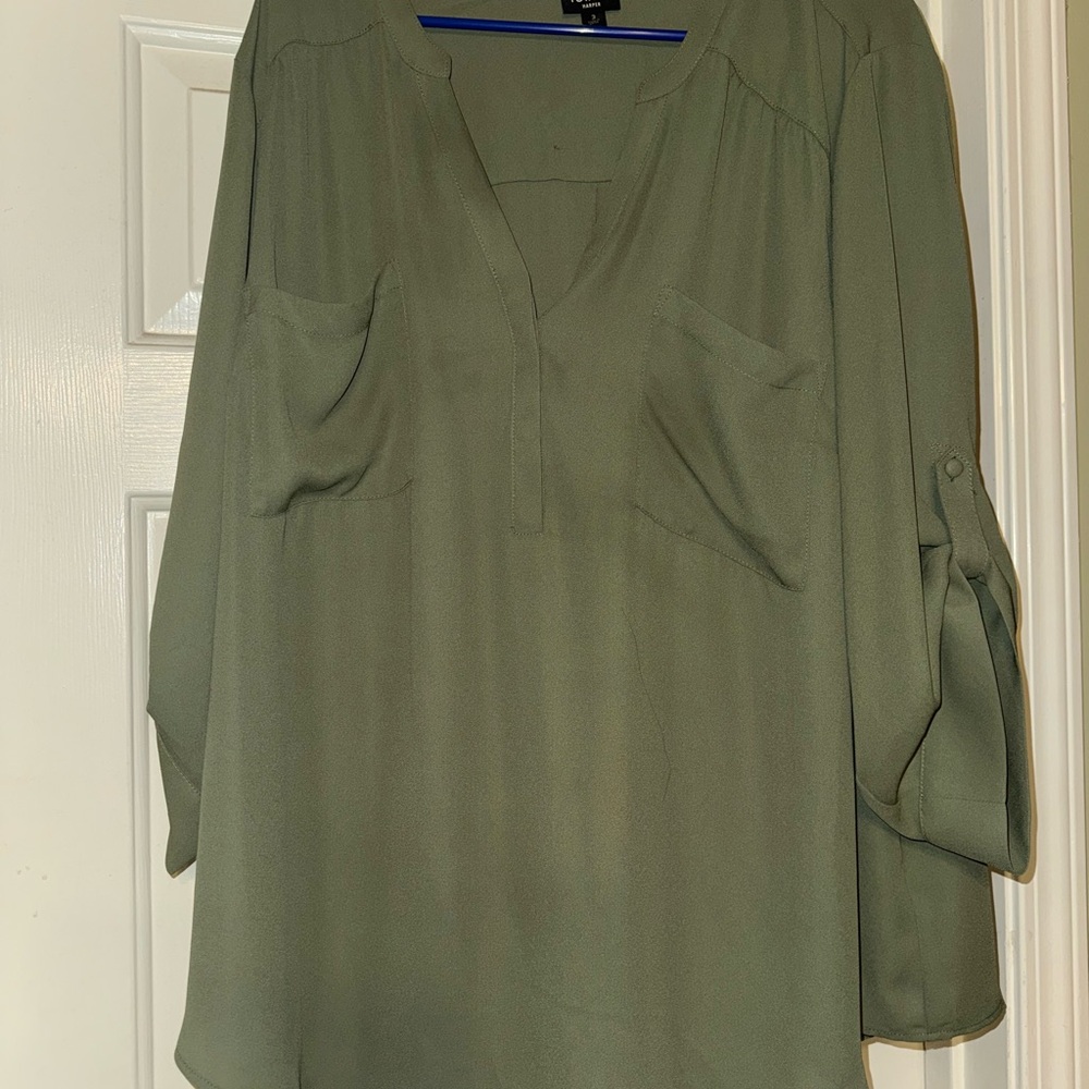 Olive Green Women's Top